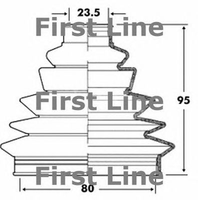 FIRST LINE fcb6076 -  Пыльник, приводной вал